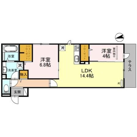 新加美駅 徒歩19分 1階の物件間取画像